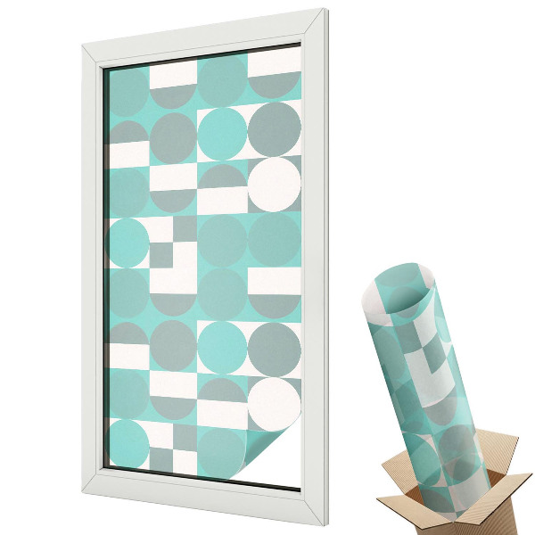 Öntapadós belátásgátló fólia ólomüveg Geometriai alakzatok