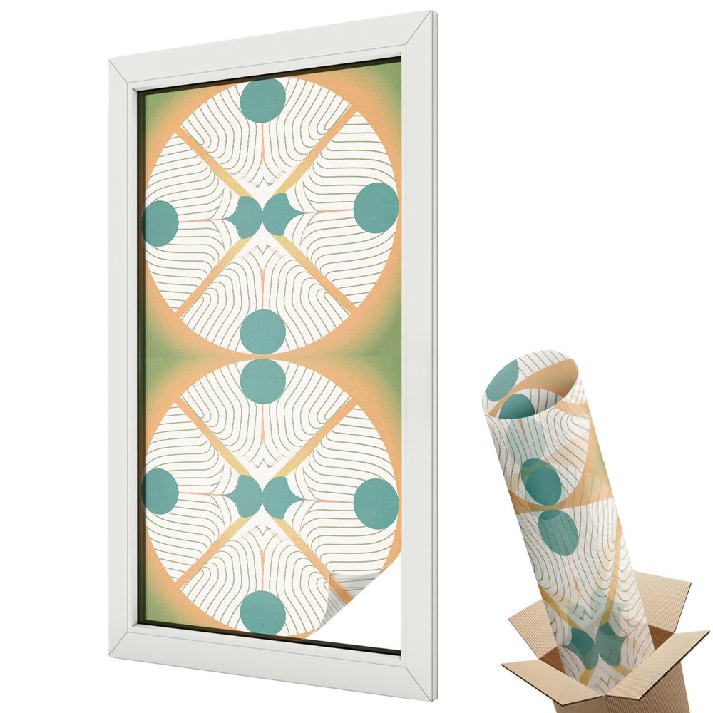 Öntapadós belátásgátló fólia ólomüveg Geometriai harmónia