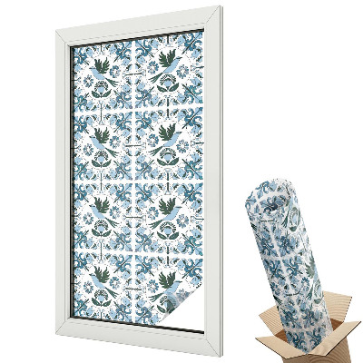 Fólia ablakra Kék virágok