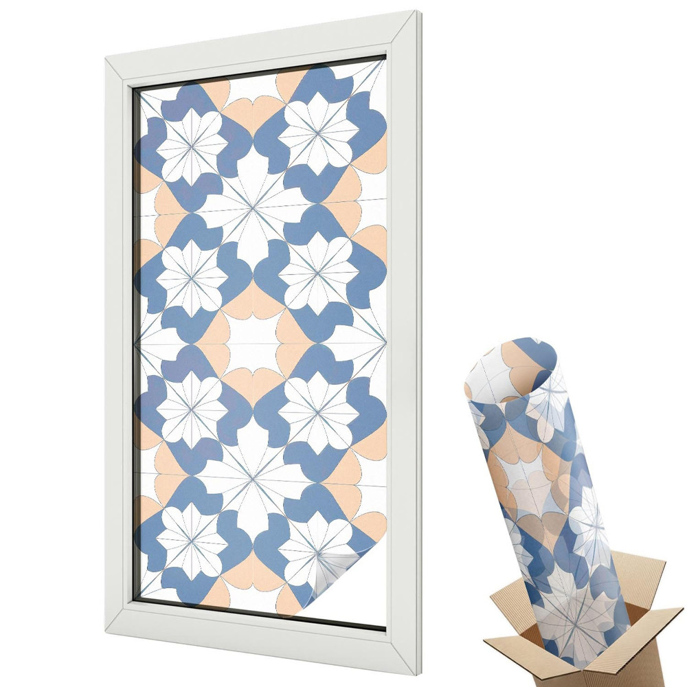 Öntapadós belátásgátló fólia ólomüveg Szimmetrikus minták