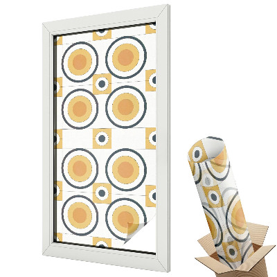 Fólia ablakra Retro körök