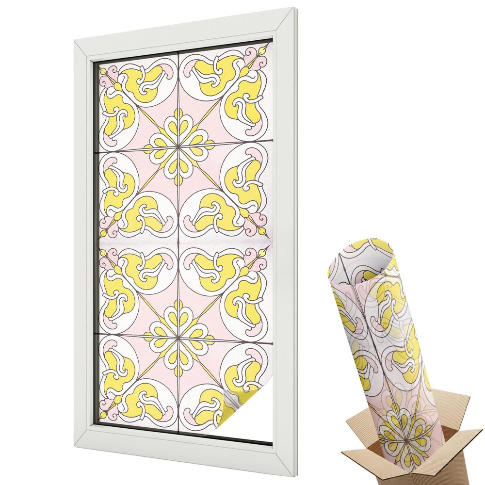 Fólia ablakra Absztrakt virágok