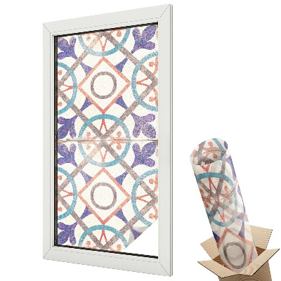 Öntapadós belátásgátló fólia ólomüveg Színes mozaikok