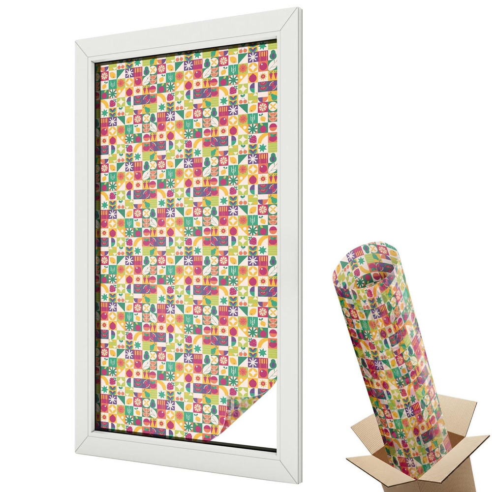 Fólia ablakra Színes absztrakció