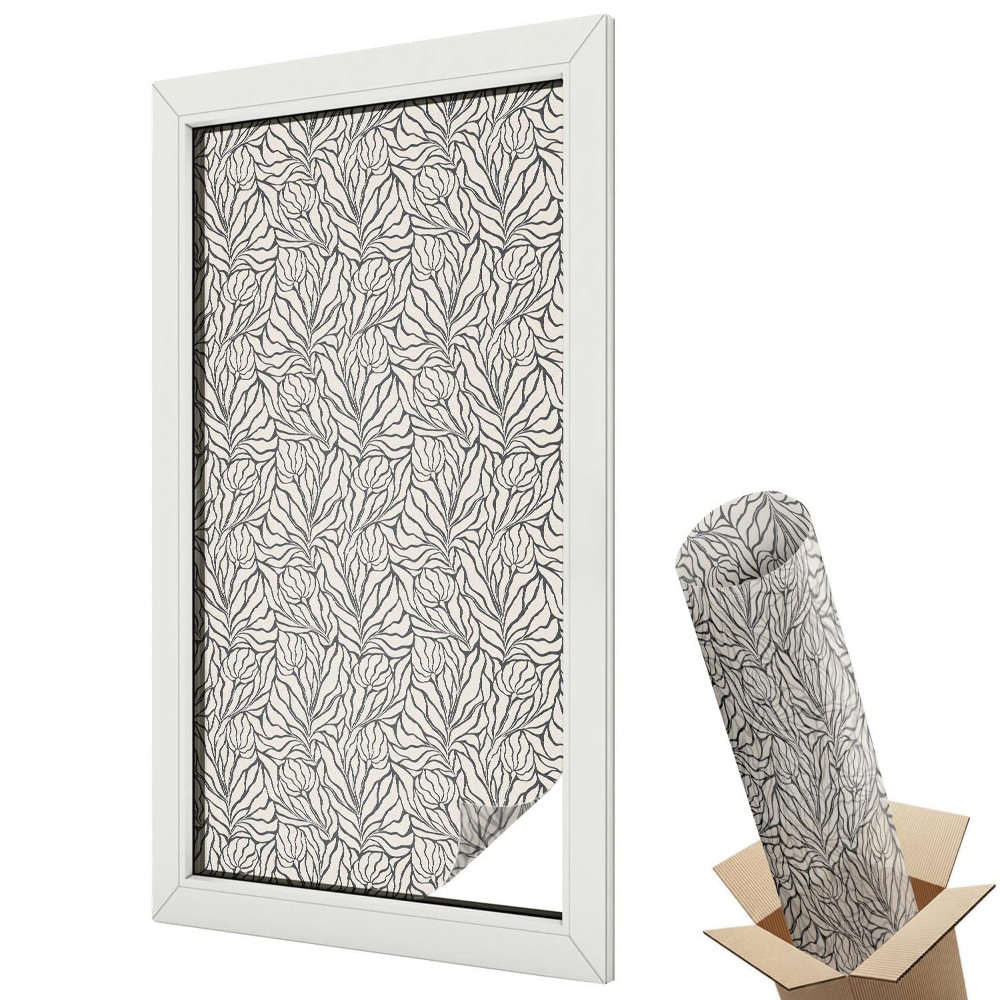 Fényvédő fólia ablakra Levelek, virágok