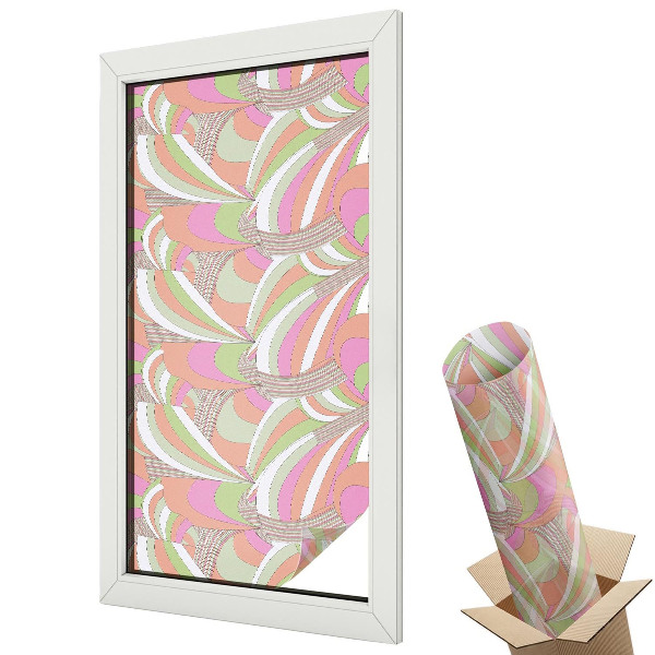 Fólia ablakra Színes cikk-cakk