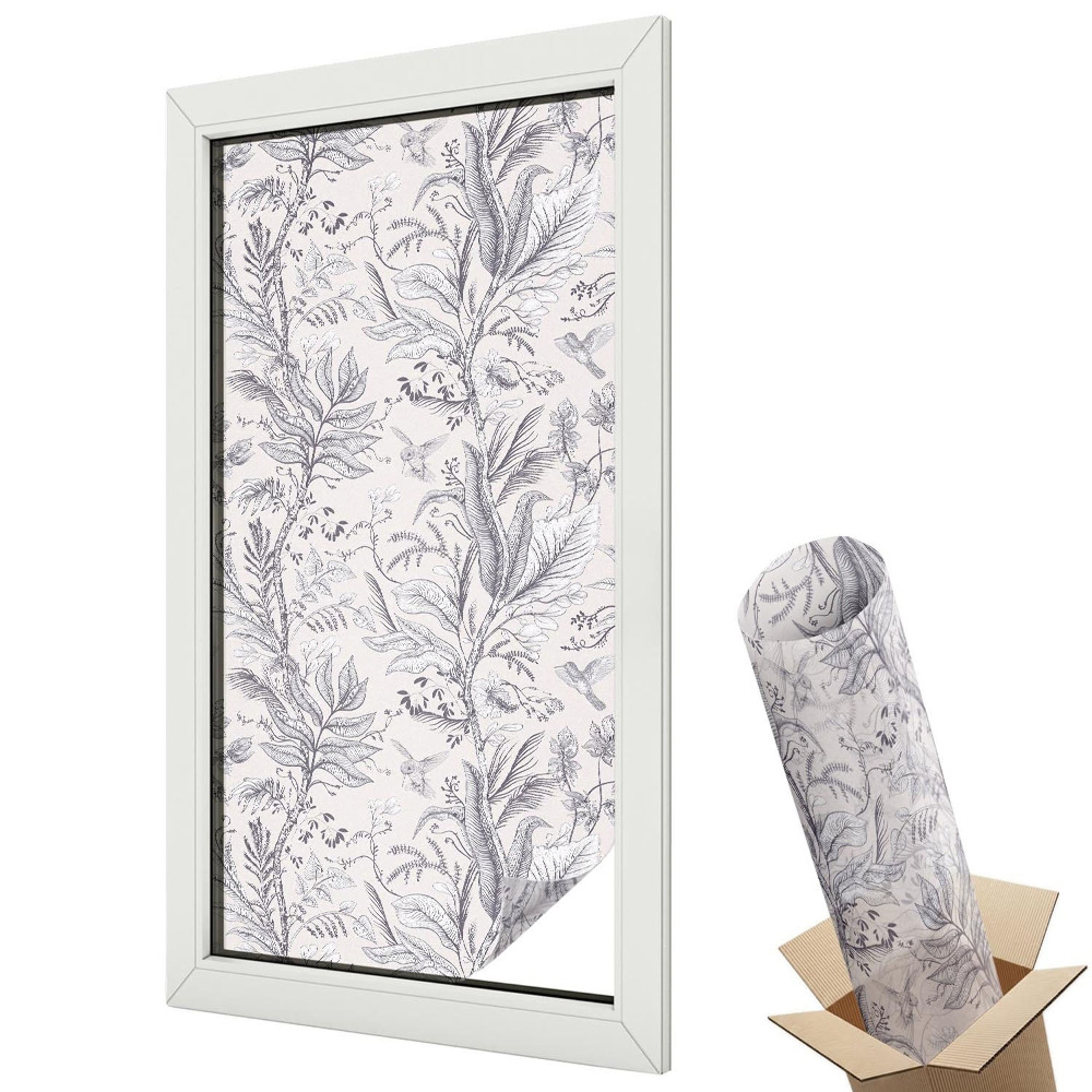 Belátásgátló ablakfólia dekoratív Levelek és pillangók