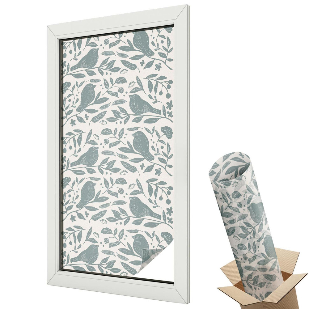 Öntapadós belátásgátló fólia ólomüveg Madár motívum