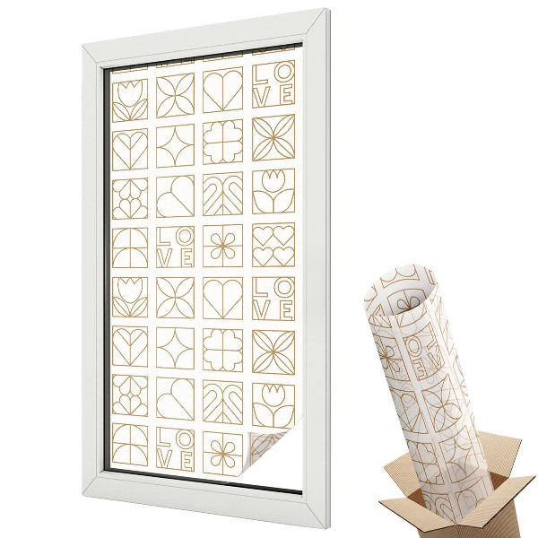 Fényvédő fólia ablakra Geometrikus szerelem