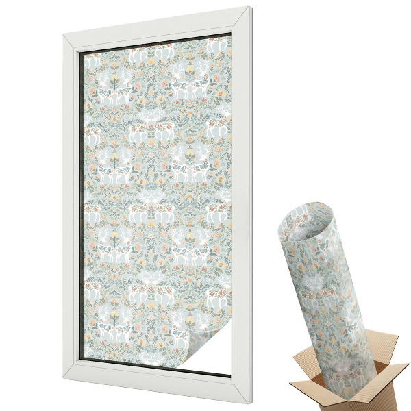 Fólia ablakra Szarvas virágok