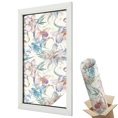 Fólia ablakra Virágmotívum