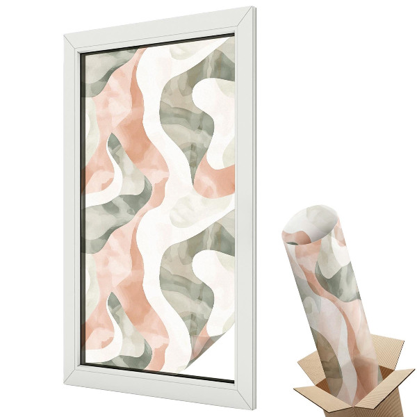 Belátásgátló ablakfólia dekoratív Színes hullámok