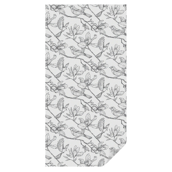 Fényvédő fólia ablakra Madarak és virágok