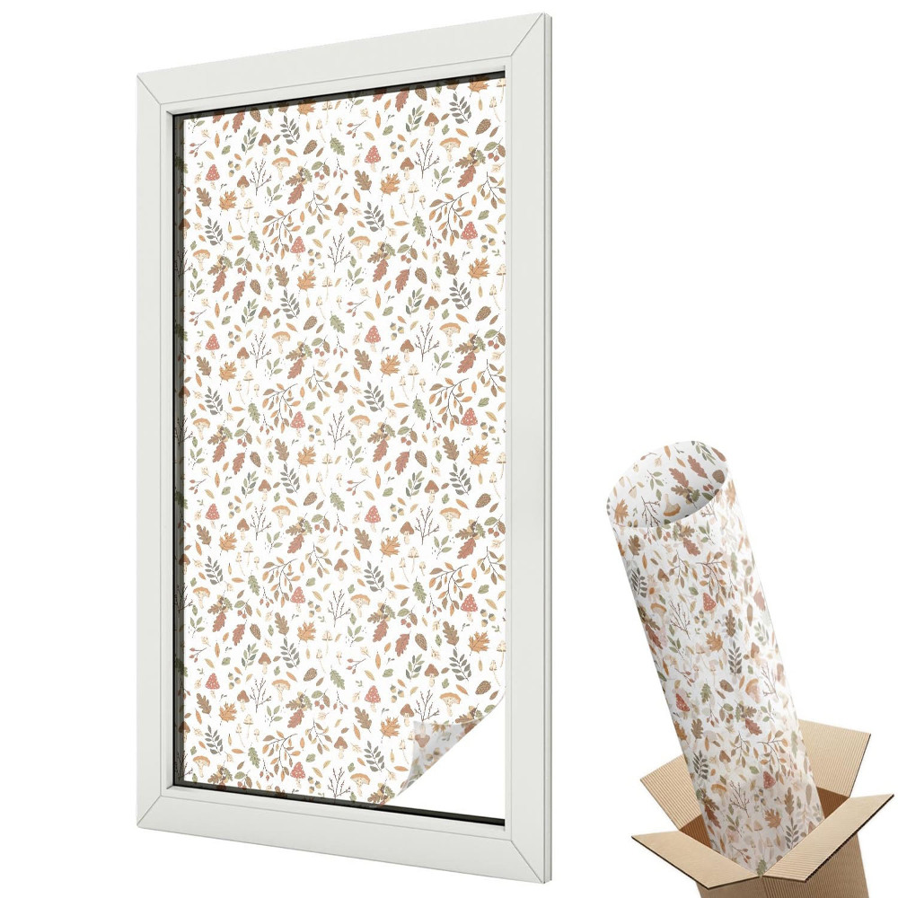 Öntapadós belátásgátló fólia ólomüveg Őszi minták