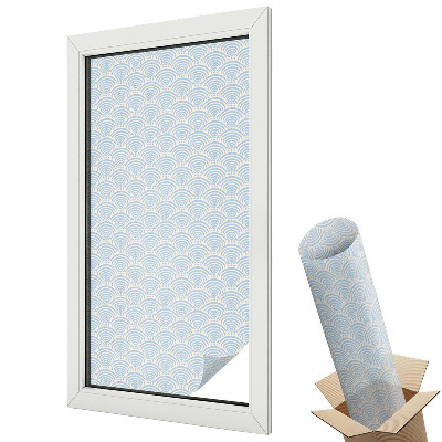 Öntapadós belátásgátló fólia ólomüveg Japán hullámok