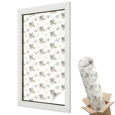 Belátásgátló ablakfólia dekoratív Madarak mintája