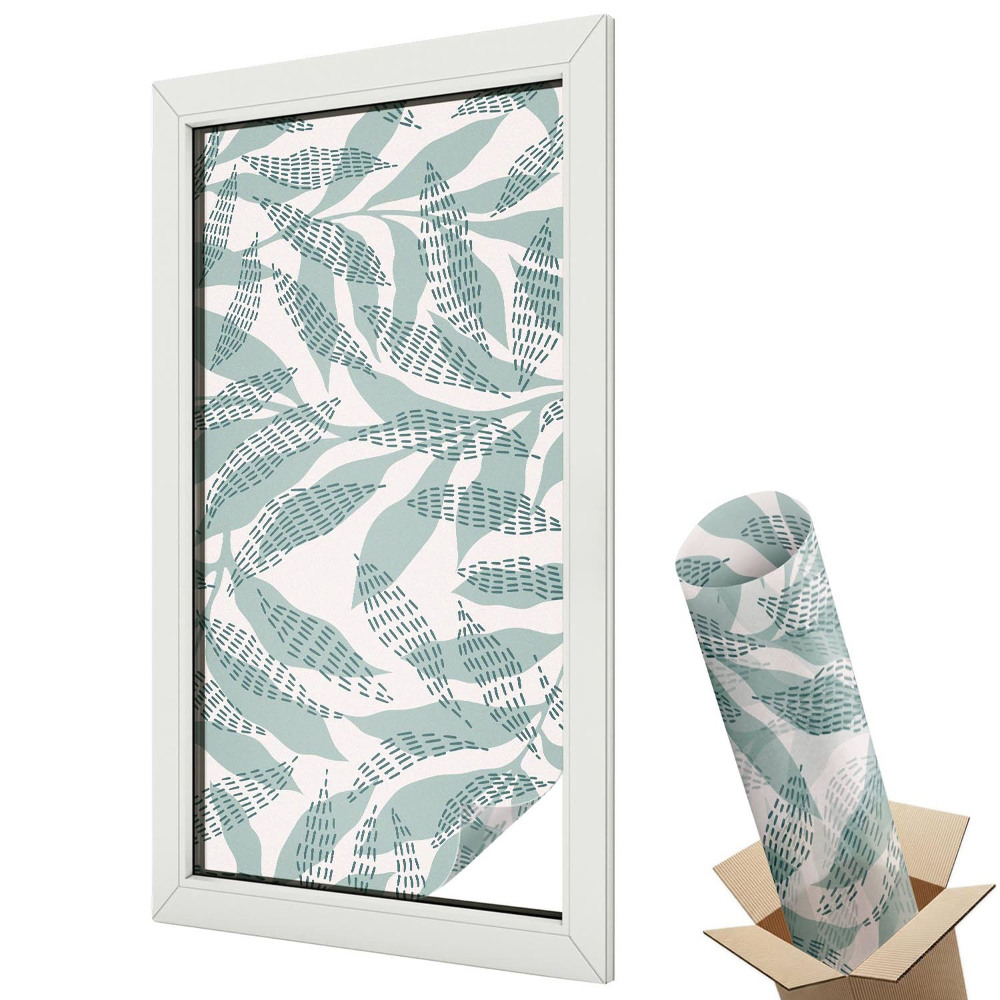 Belátásgátló ablakfólia dekoratív Zöld levelek