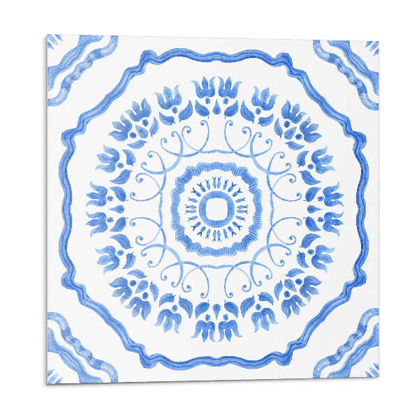 Öntapadós vinyl csempe Virágmotívum körben