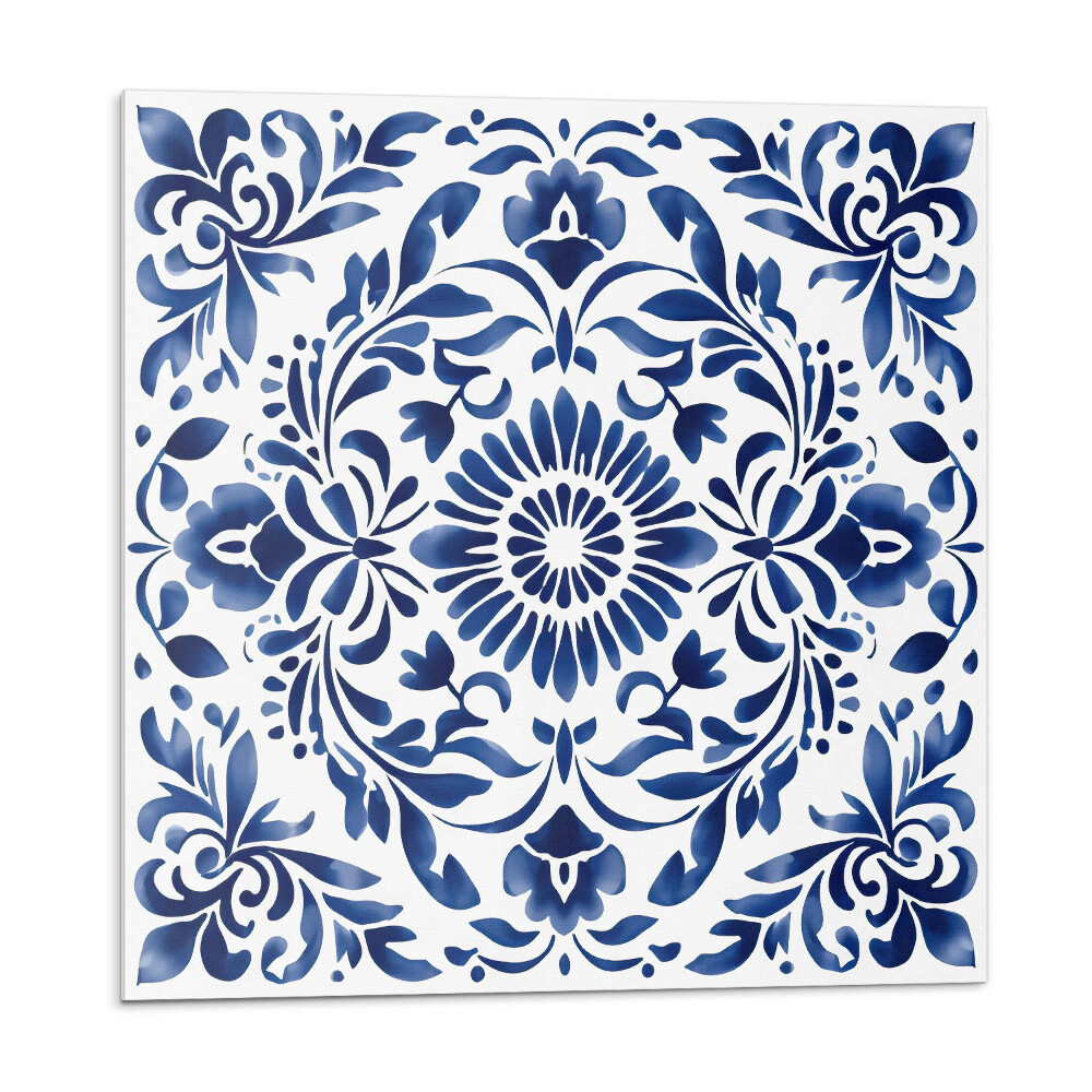 Vinyl csempe falra Virágminta díszekkel