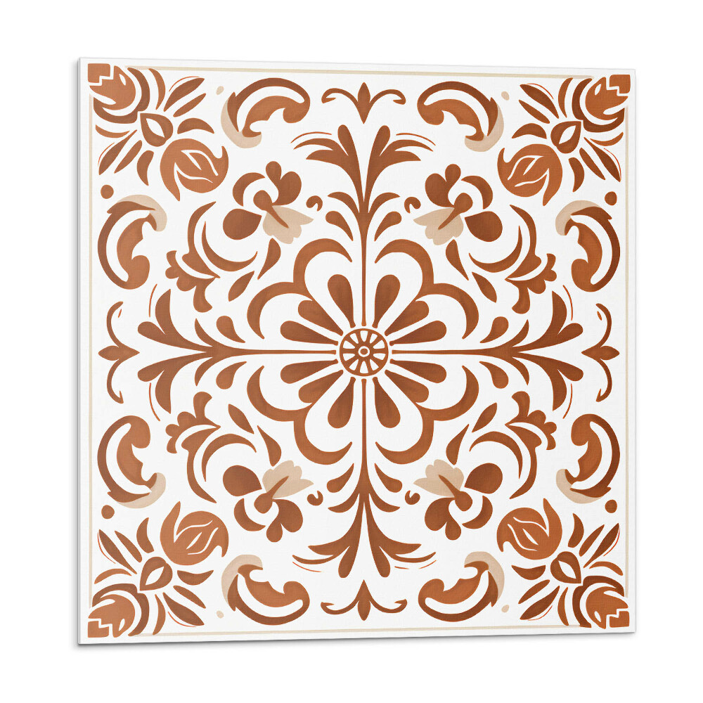 Vinyl csempe falra Díszes virágmintás