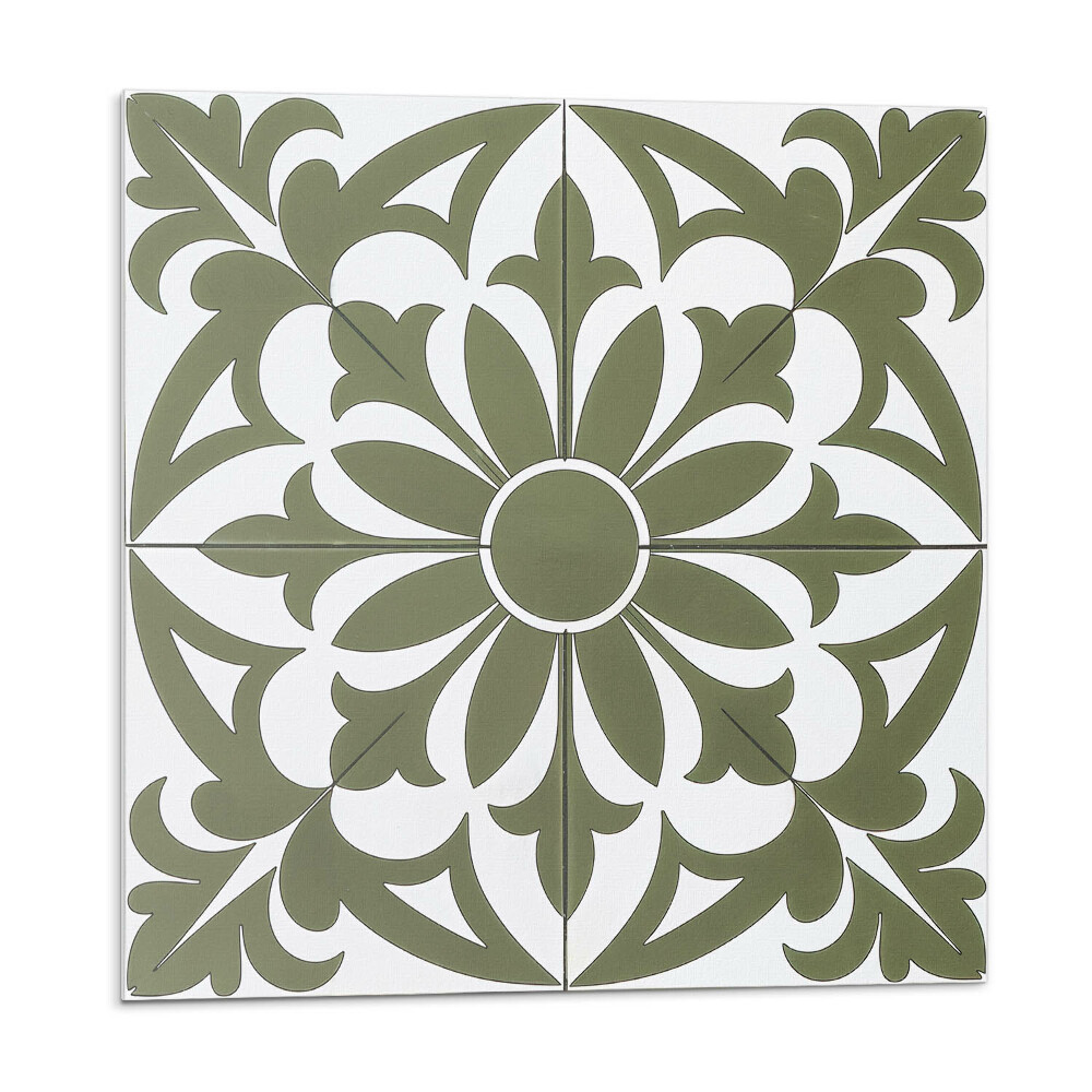 Vinyl csempe falra Virágminta levelekkel