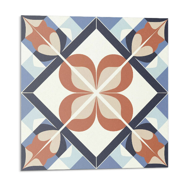 Vinyl csempe falra Szimmetrikus virágmintás