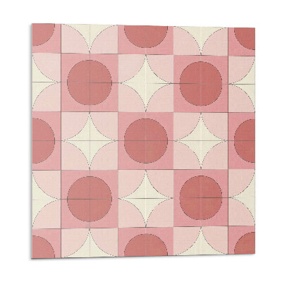 Öntapadós vinyl csempe Minta körökkel és virágokkal