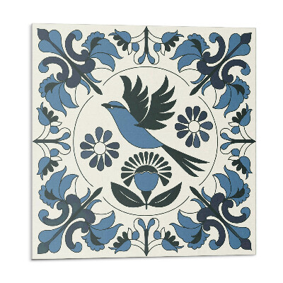 Öntapadós vinyl csempe Madarak és virágok mintája