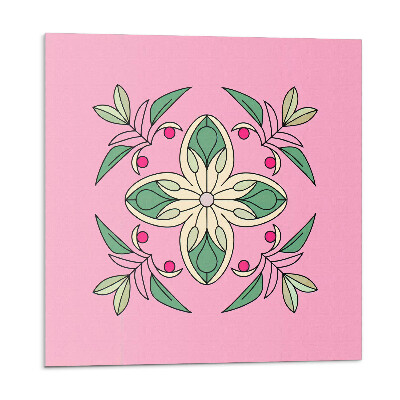 Vinyl csempe Virágminta levelekkel