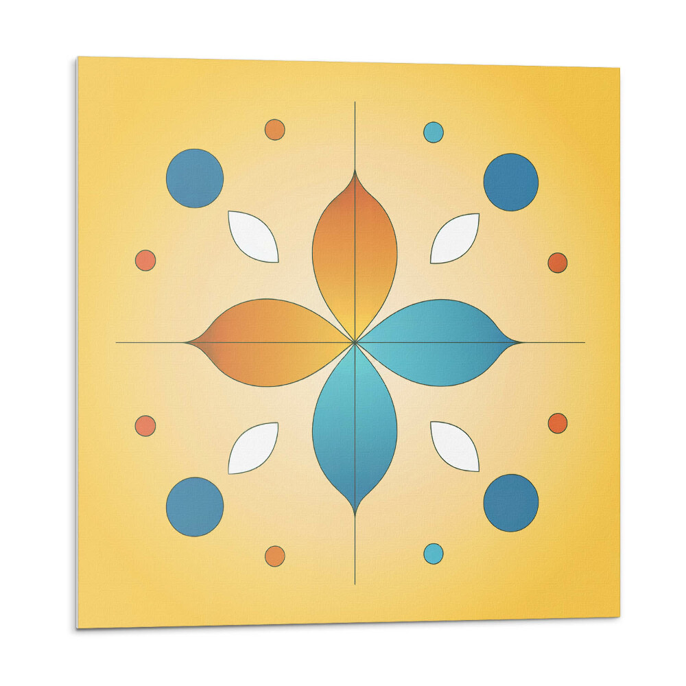 Vinyl csempe falra Geometrikus virágmintás