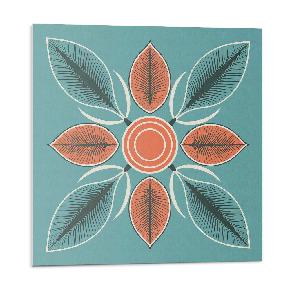 Öntapadós vinyl csempe Virágminta levelekkel