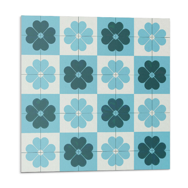 Vinyl csempe Virágos kockás minta