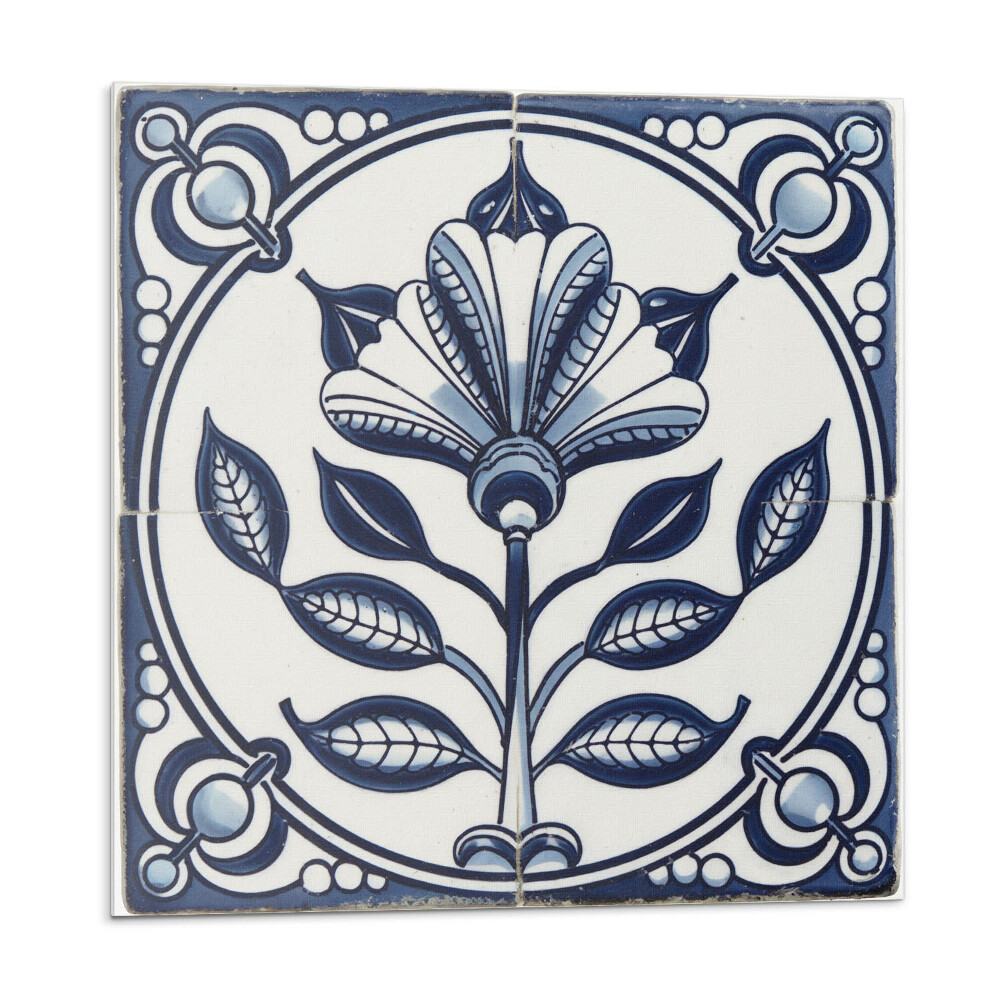 Öntapadós vinyl csempe Virágminta a csempén