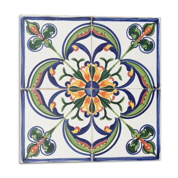 Vinyl csempe falra Virágminta a csempén