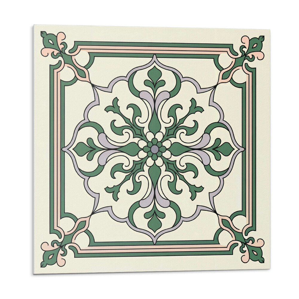 Vinyl csempe falra Virágminta díszekkel