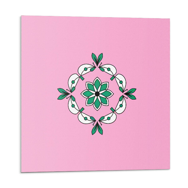 Vinyl csempe Virágminta levelekkel