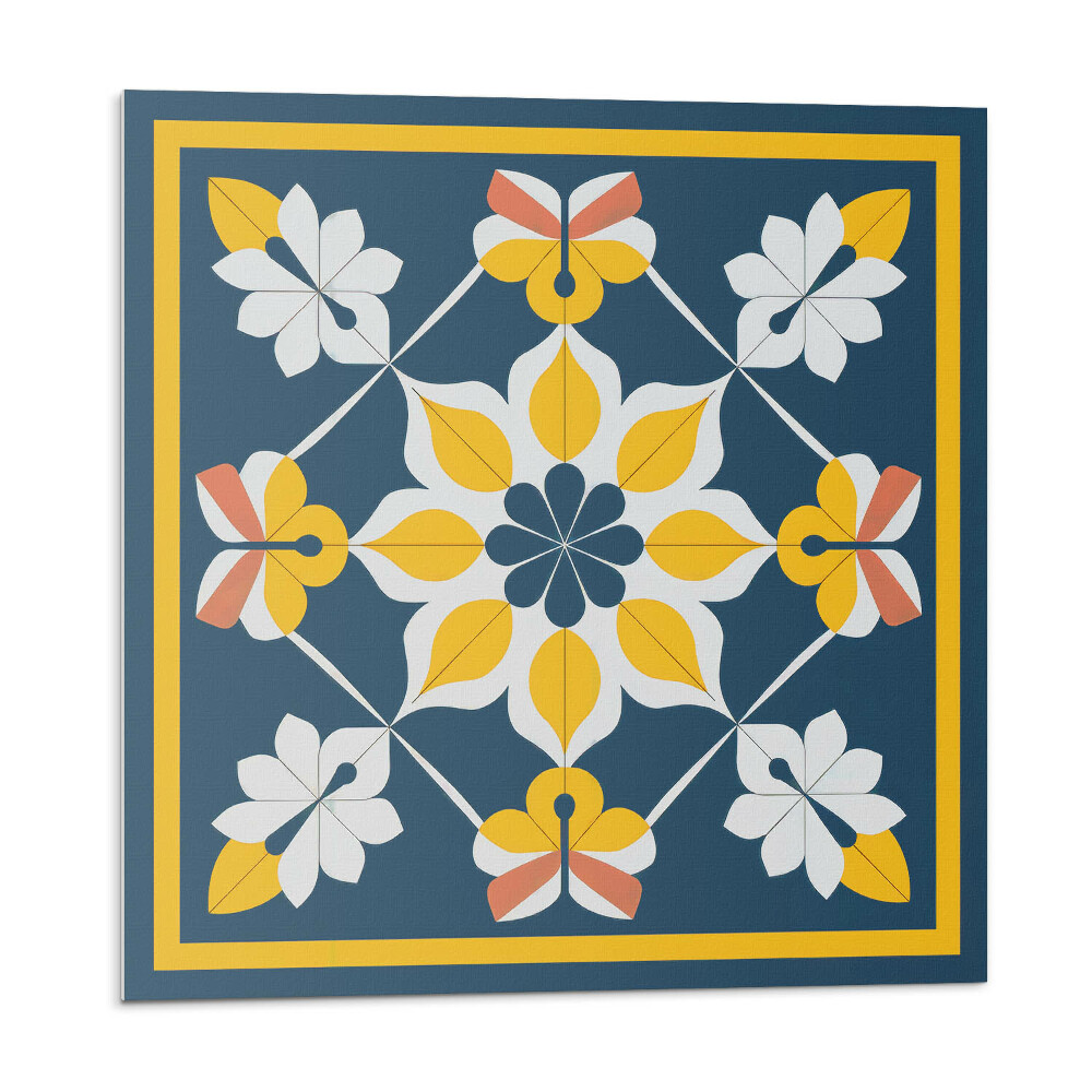 Vinyl csempe falra Virágminta szimmetriában