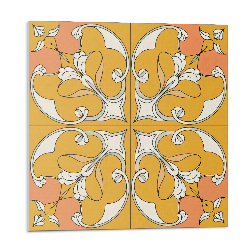 Öntapadós vinyl csempe Virágminta szimmetriában