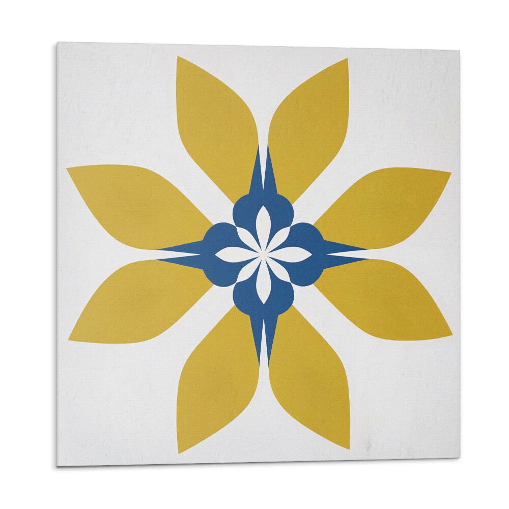 Vinyl csempe Virágminta levelekkel