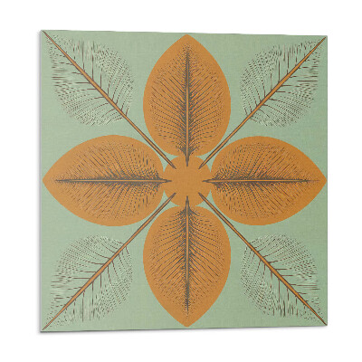 Vinyl csempe falra Levelek szimmetrikus mintázatban