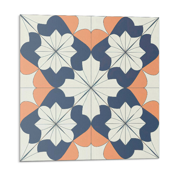 Vinyl csempe falra Geometrikus virágmintás