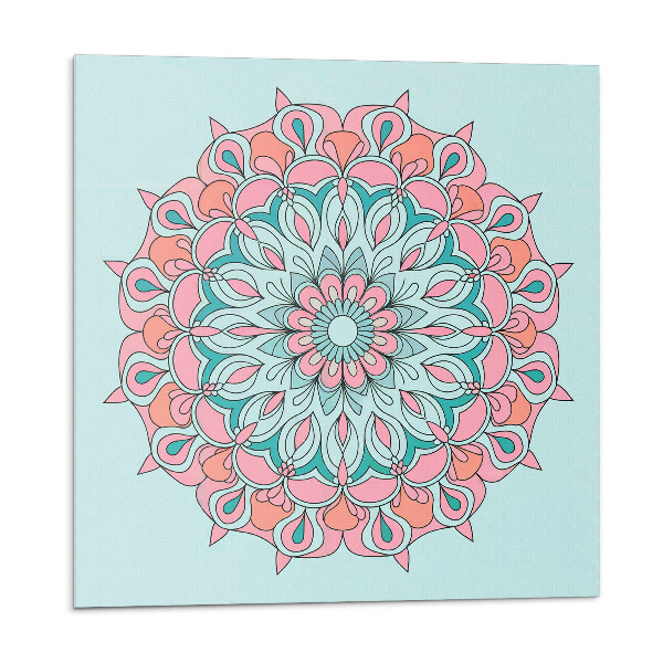 Vinyl csempe falra Mandala minta levelekkel