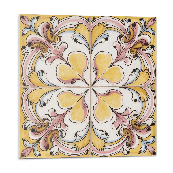 Öntapadós vinyl csempe Virágminta díszekkel