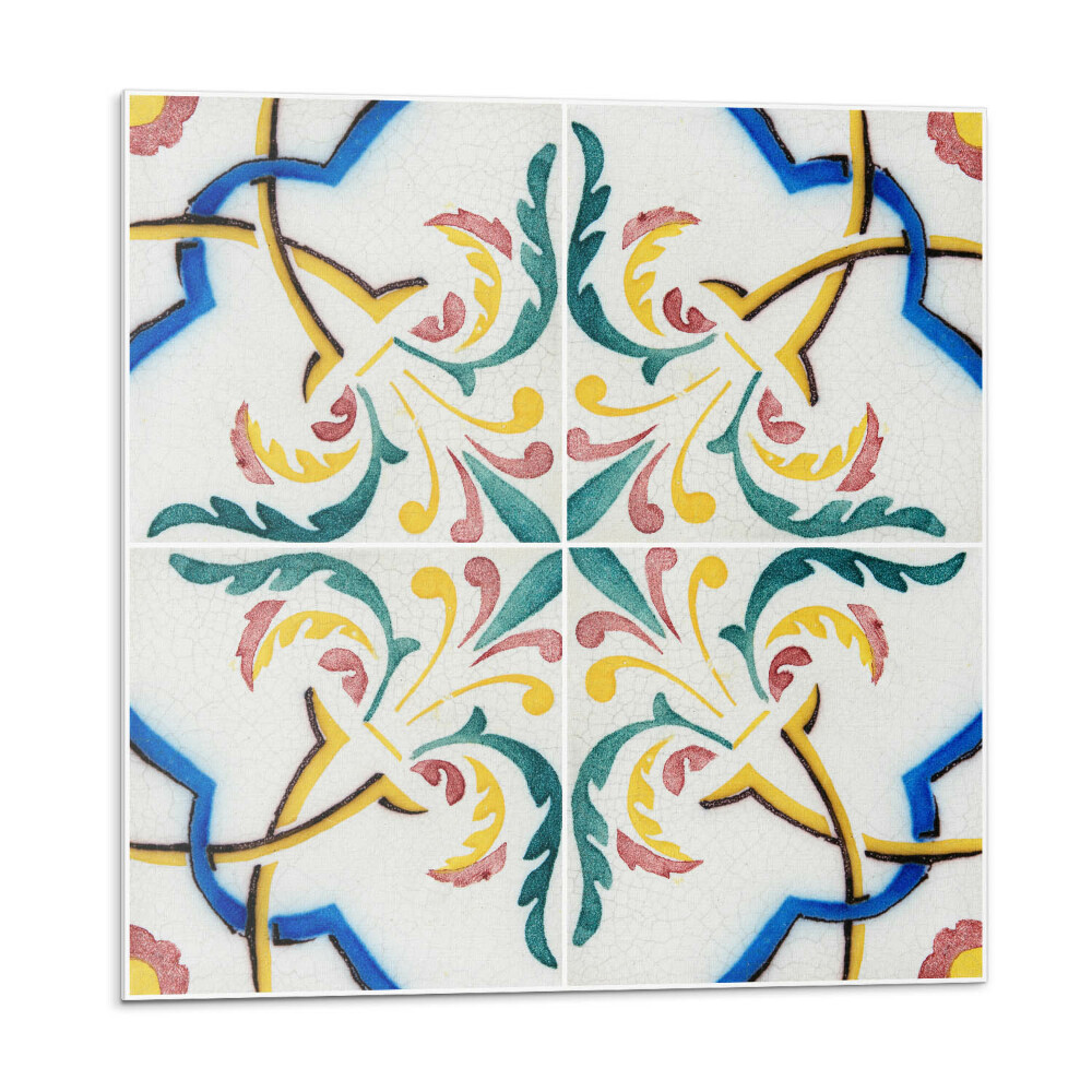 Vinyl csempe falra Növényi minta díszekkel