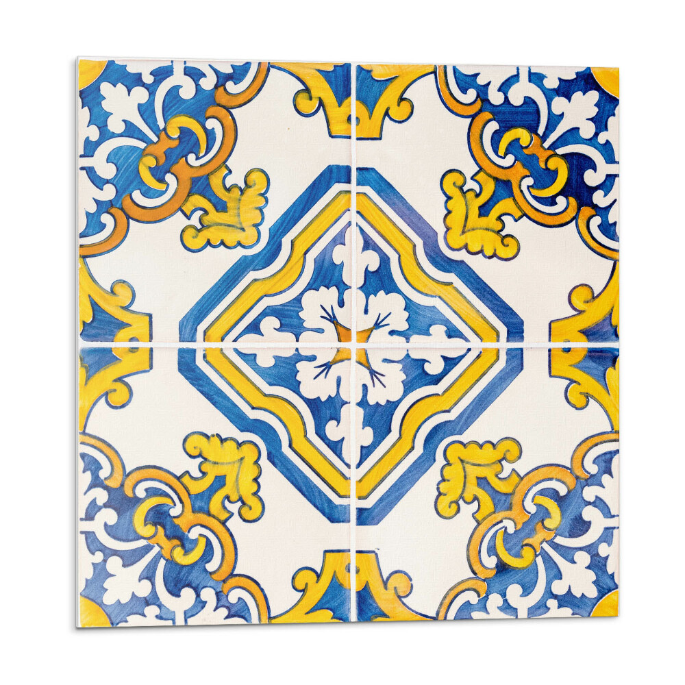 Öntapadós vinyl csempe Mozaikminta virágokkal