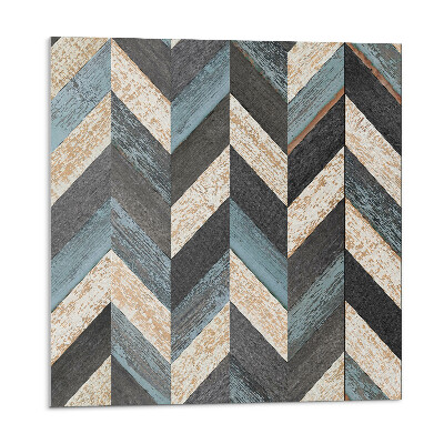 Vinyl csempe falra Cikcakk minta fával