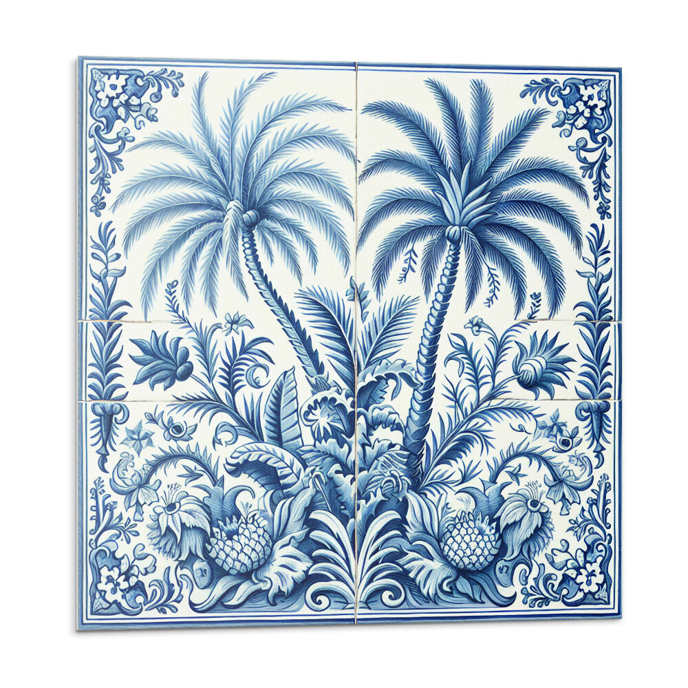 Vinyl csempe falra Trópusi növényminta