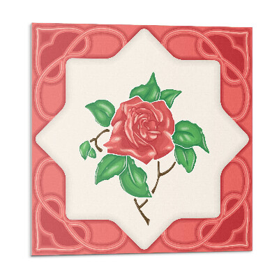 Vinyl csempe falra Virágkompozíció keretben