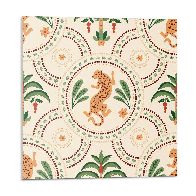 Öntapadós vinyl csempe Trópusi leopárdminta