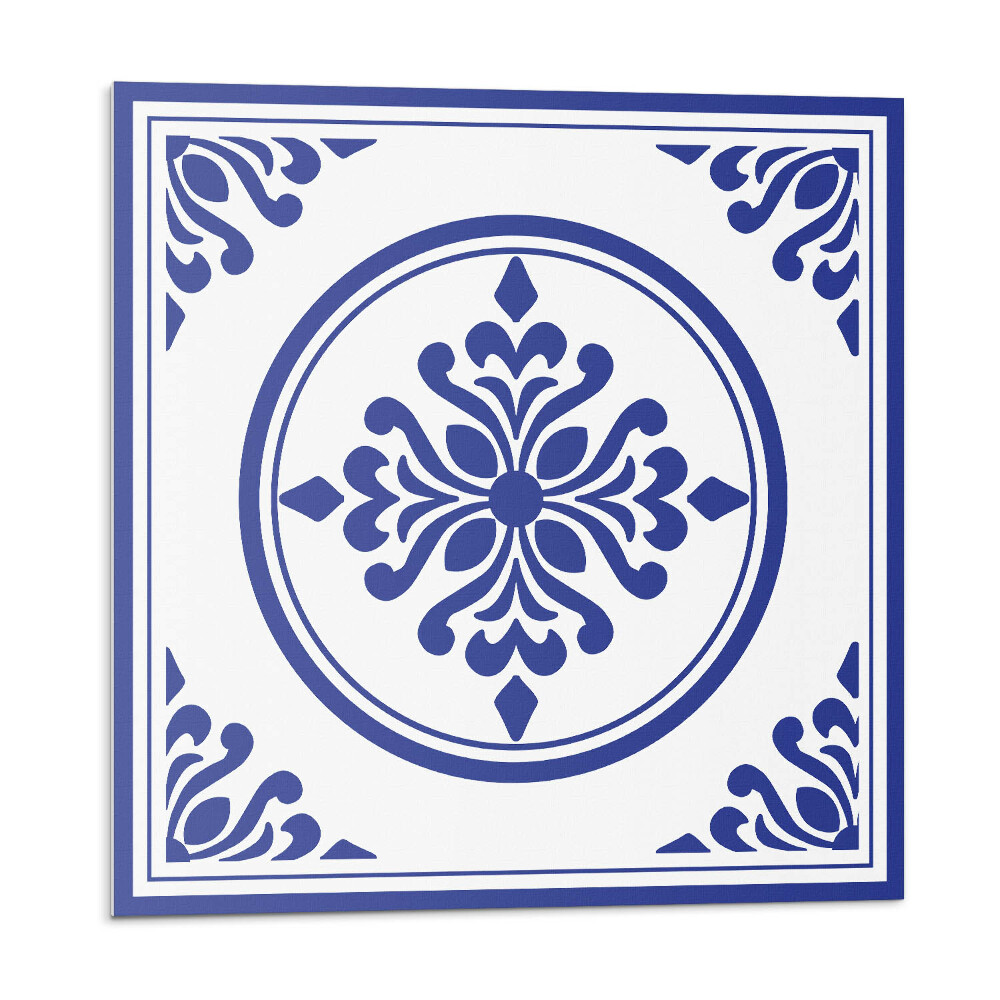 Öntapadós vinyl csempe Minta körökkel és virágokkal